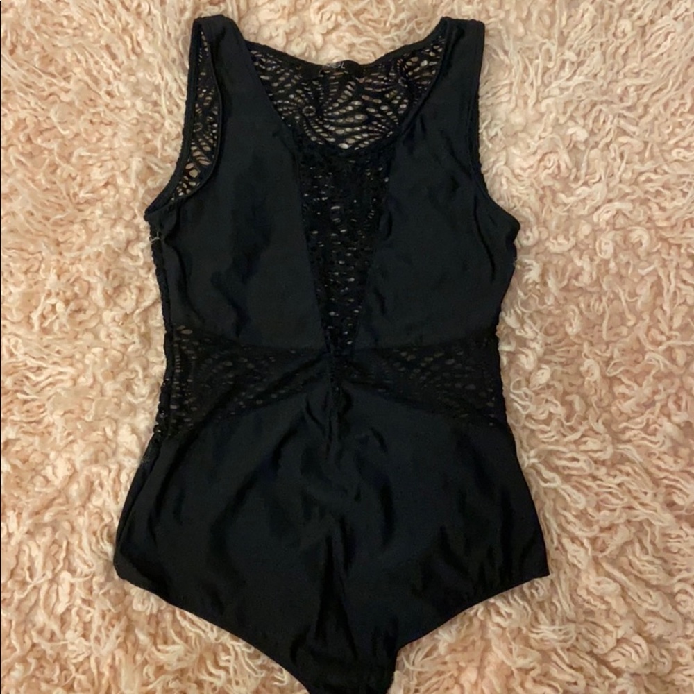 Angl Black Lace Body Suit